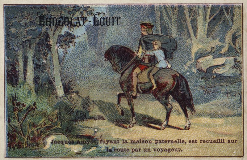 雅克·艾莫特（Jacques Amyot）逃离了他父亲的房子，被一位旅行者带到了路上 作者 法语学校