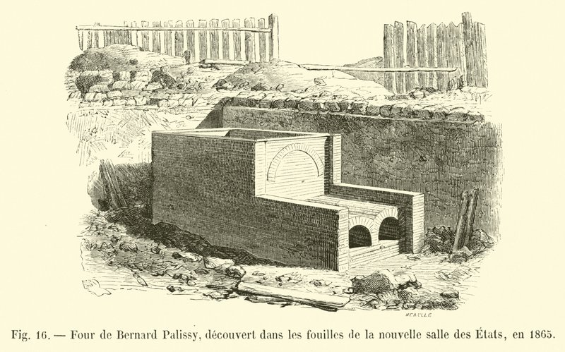 Bernard Palissy的烤箱，于1865年在新国会大厅的发掘中被发现 作者 法语学校