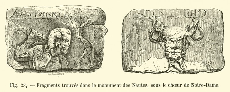 在Notre-Dame合唱团的Nautes纪念碑中发现的碎片 作者 法语学校