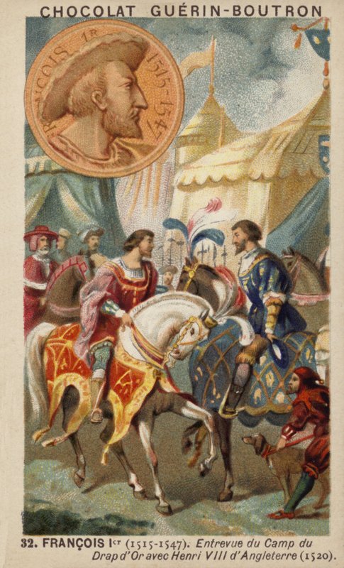 Francis I of France and Henry VIII of England meeting at the Field of the Cloth of Gold 作者 法语学校