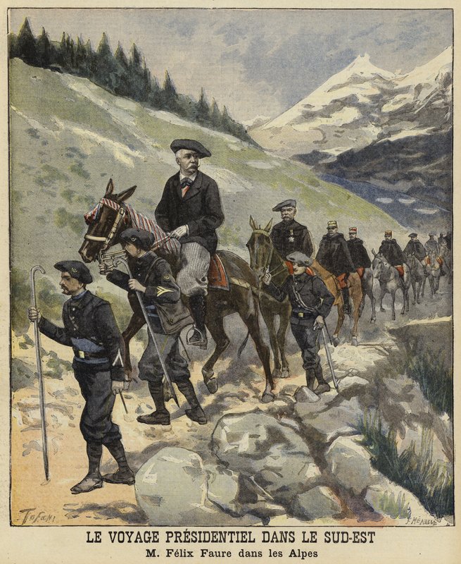 1897年法国总统费利克斯福雷在阿尔卑斯山 作者 法语学校
