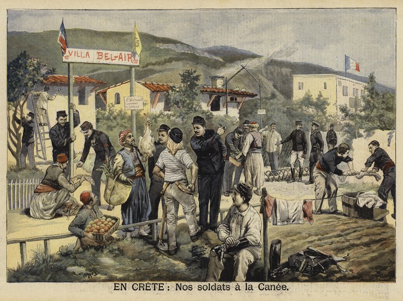 1897年在克里特岛干尼亚的法国军队 作者 法语学校