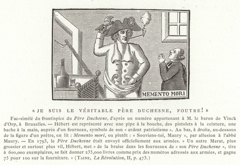 Le Pere Duchesne的主题，1790年代 作者 法语学校