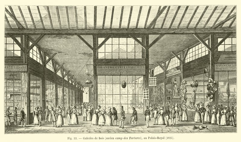 木制画廊，前鞑靼营地，皇宫，1825年 作者 法语学校