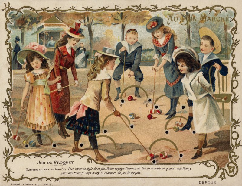 Game of croquet (chromolitho) 作者 法语学校