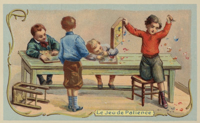 Game of patience (chromolitho) 作者 法语学校
