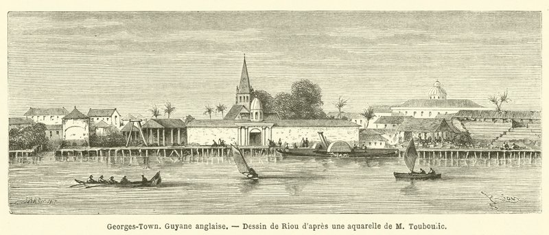 Georges-Town, Guyane anglaise (engraving) 作者 法语学校