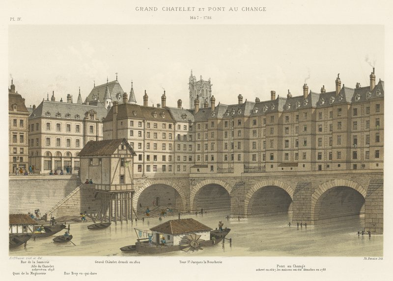 Grand Chatelet和Pont au Change，1647-1788 作者 法语学校