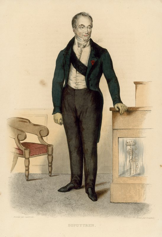 Guillaume Dupuytren (coloured engraving) 作者 法语学校