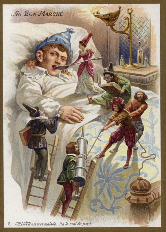 Gulliver is very ill. He is suffering from homesickness (chromolitho) 作者 法语学校