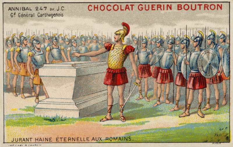 Hannibal swearing eternal hatred of the Romans (chromolitho) 作者 法语学校