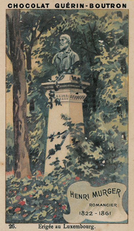 Henri Murger，Romancier，1822-1861，Erigee au Luxembourg 作者 法语学校
