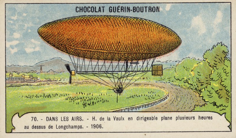 Henri de la Vaulx 在 Longchamps 上空的飞艇上盘旋数小时 作者 法语学校