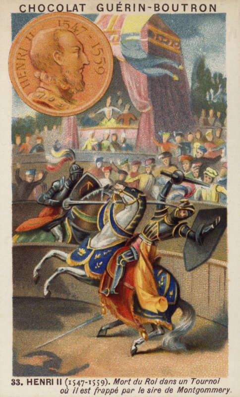 Henry II of France killed at a tournament by Gabriel Montgomery 作者 法语学校