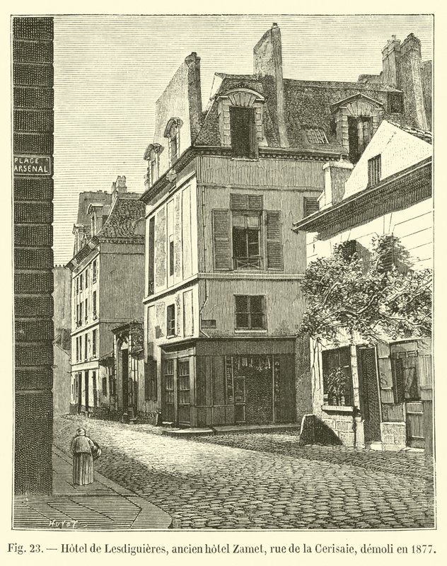 Hotel de Lesdiguieres酒店，前酒店Zamet，rue de la Cerisaie，于1877年拆除 作者 法语学校