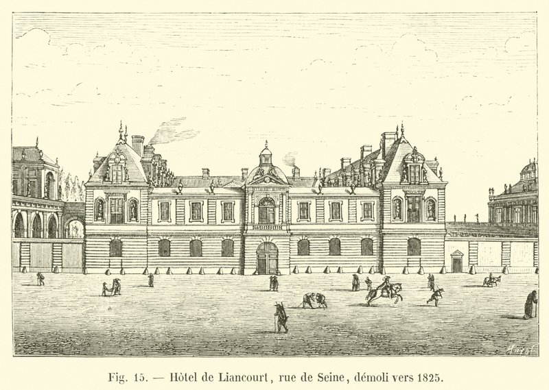 Hotel de Liancourt，rue de Seine，于1825年左右拆除 作者 法语学校