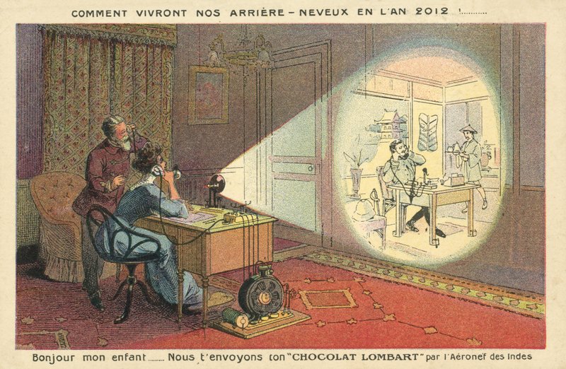 How People Will Live In 2012 (colour litho) 作者 法语学校