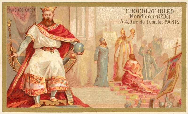 Hugh Capet, King of the Franks (chromolitho) 作者 法语学校