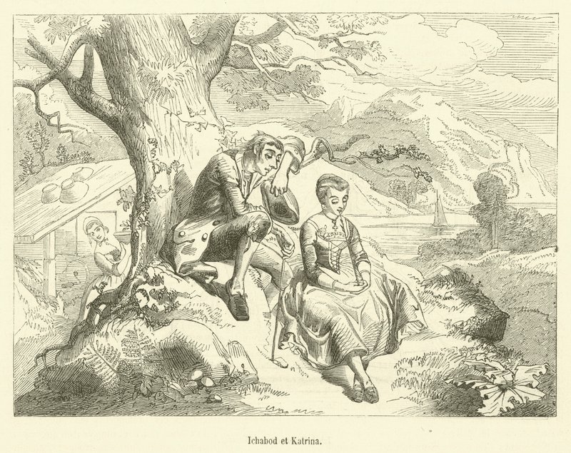 Ichabod et Katrina (雕刻) 作者 法语学校