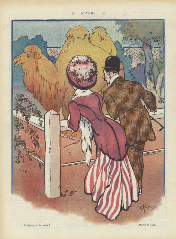 Illustration for Le Rire (colour litho) 作者 法语学校