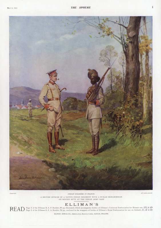 法国的印度士兵，第一次世界大战，1914年 作者 法语学校