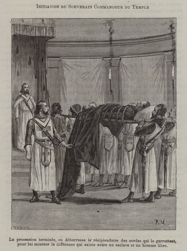 Initiation of a Commander of the Temple (engraving) 作者 法语学校