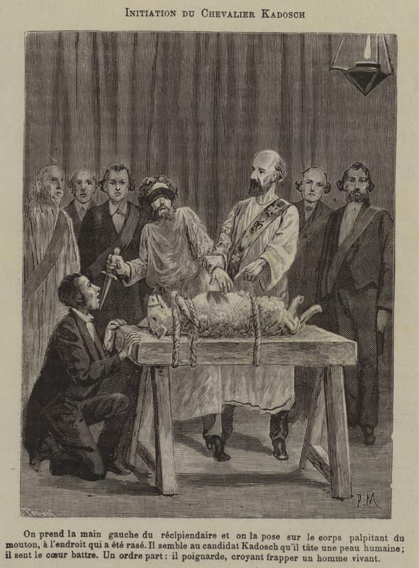 Initiation of a Knight Kadosch (engraving) 作者 法语学校