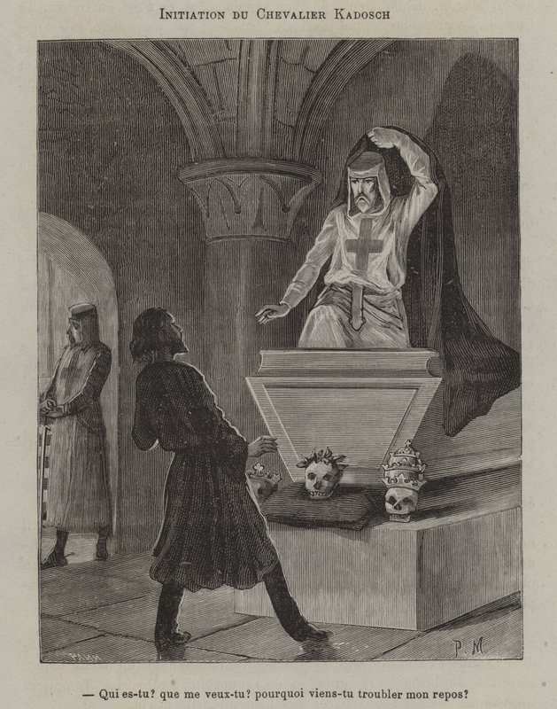 Initiation of a Knight Kadosch (engraving) 作者 法语学校