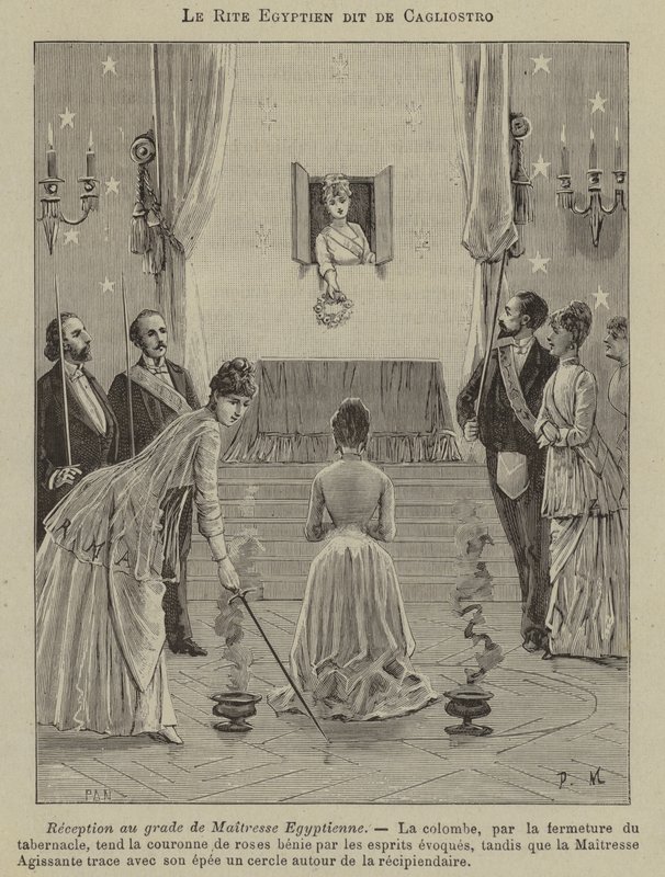 Initiation of a Mistress of Egypt in the Egyptian Rite (engraving) 作者 法语学校