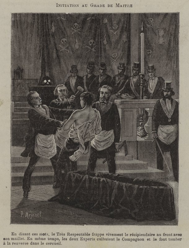 Initiation to the degree of master (engraving) 作者 法语学校
