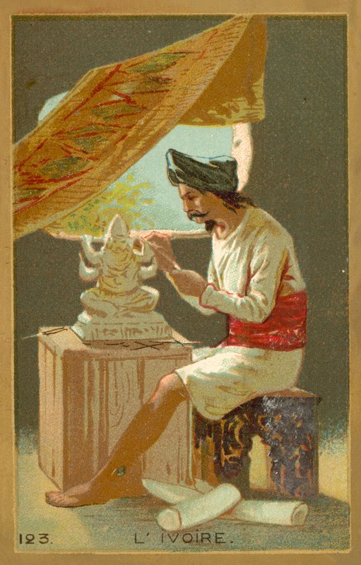 象牙色 (chromolitho) 作者 法语学校