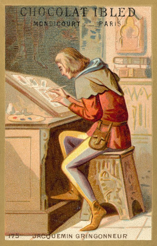 Jacquemin Gringonneur, French painter (chromolitho) 作者 法语学校