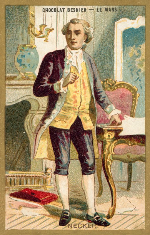 Jacques Necker，瑞士出生的法国银行家和政治家（chromolitho） 作者 法语学校