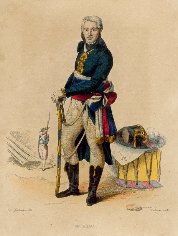 Jean-Victor Moreau (coloured engraving) 作者 法语学校