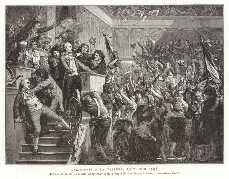 Jean Denis，comju Lanjuinais，在1793年6月2日法国大革命的公约讲台上 作者 法语学校
