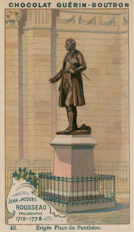 Jean Jacques Rousseau，哲学家，1712-1778，Erigee Place Pantheon 作者 法语学校