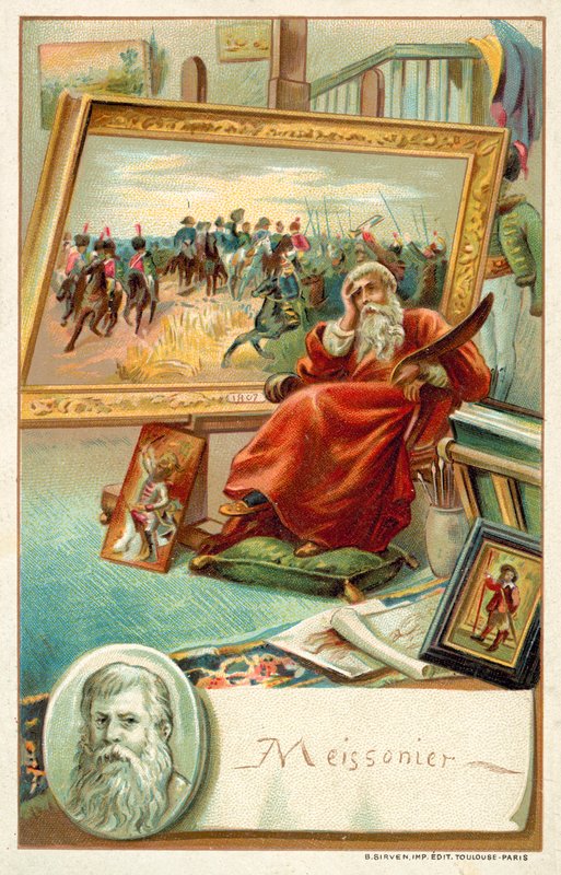 Jean Louis Ernest Meissonier，法国画家(chromolitho) 作者 法语学校