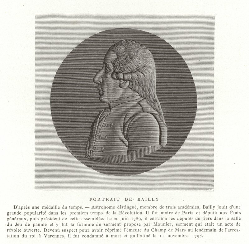 Jean Sylvain Bailly，法国天文学家，数学家和革命政治家 作者 法语学校