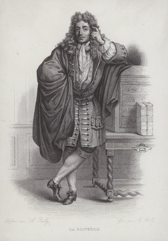 Jean de La Bruyere，法国哲学家、道德家和作家（雕版画 作者 法语学校