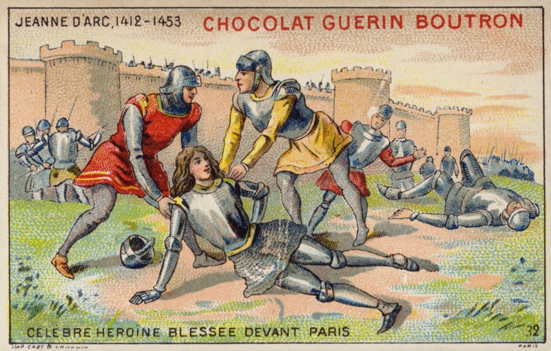 Joan of Arc wounded before the walls of Paris (chromolitho) 作者 法语学校