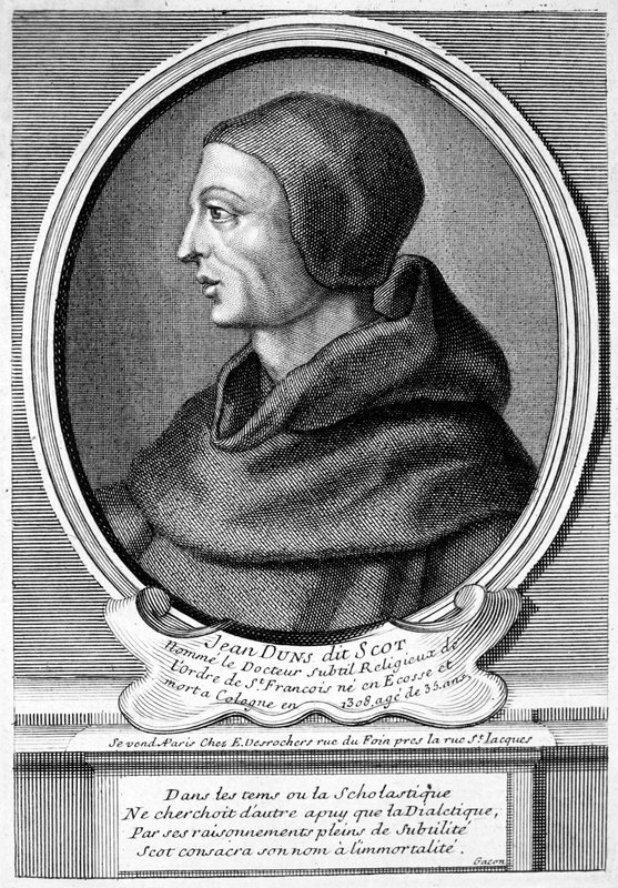 约翰-邓斯(Duns Scotus)，苏格兰天主教牧师、哲学家和神学家(雕刻) 作者 法语学校