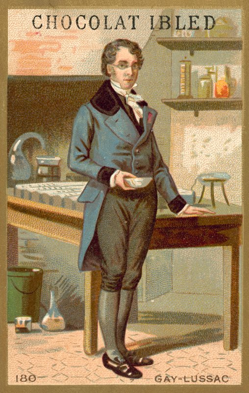 Joseph Louis Gay-Lussac，法国化学家和物理学家（chromolitho） 作者 法语学校