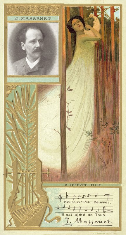 Jules Massenet, A Lefevre-Utile (colour litho) 作者 法语学校