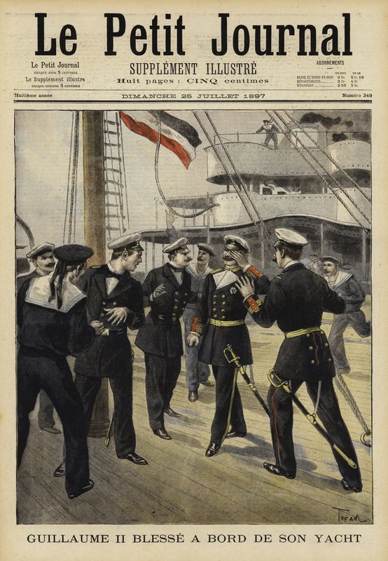 德国威廉二世于1897年在他的游艇上受伤 作者 法语学校