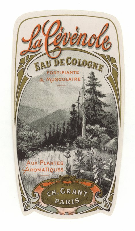 Cevenole标签，Eau de Cologne 作者 法语学校