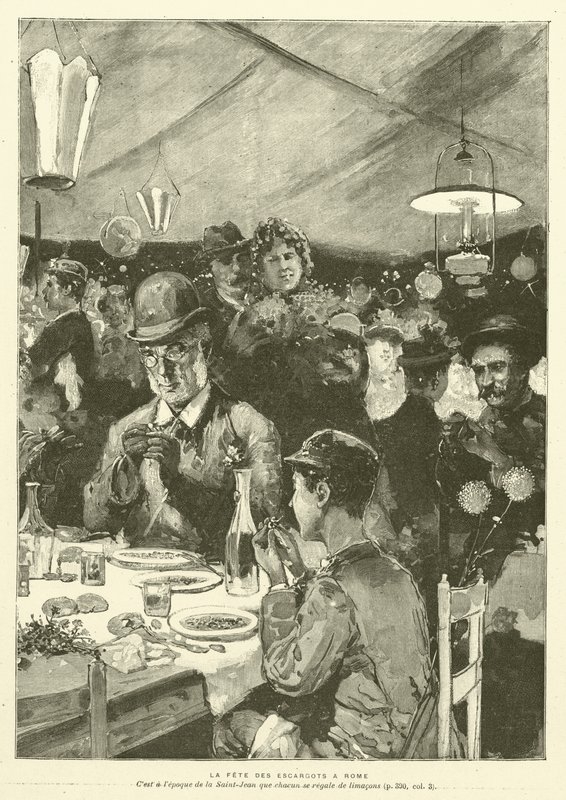 La Fete Des Escargots A Rome（雕刻）。 作者 法语学校