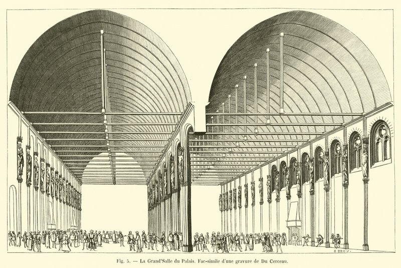 GrandSalle du Palais，Du -ceceau雕刻的Fac-simile 作者 法语学校