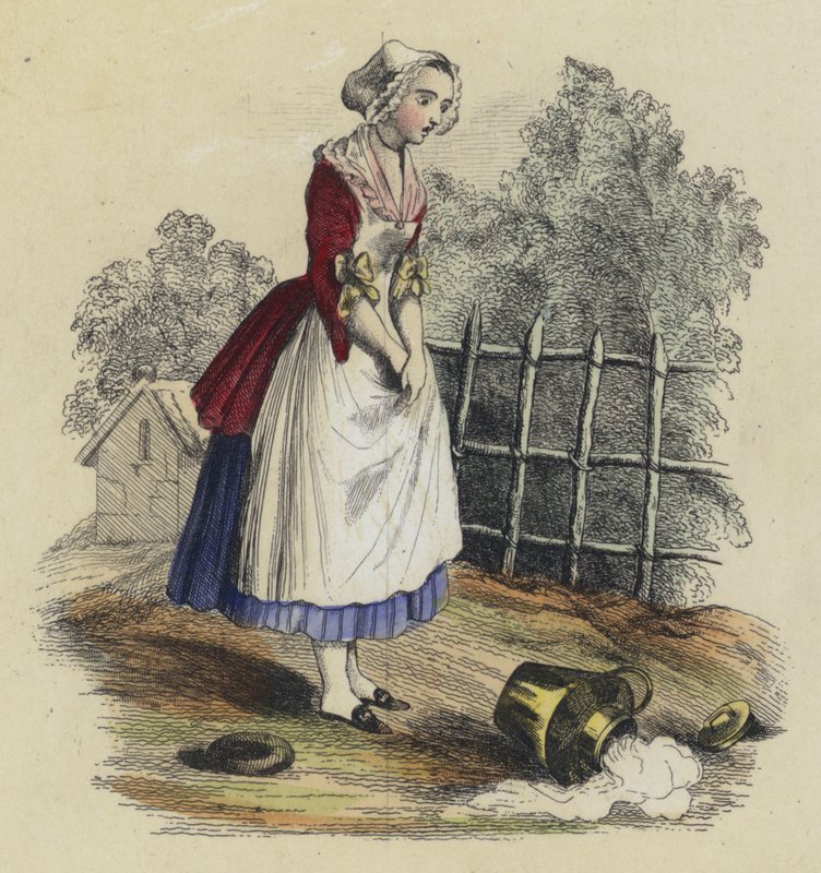 La Laitiere Et Le Pot Au Lait（彩色雕刻） 作者 法语学校