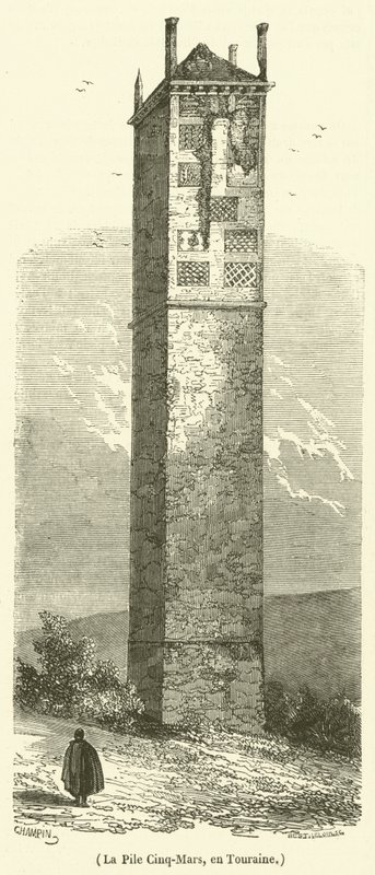 La Pile Cinq-Mars, en Touraine (engraving) 作者 法语学校