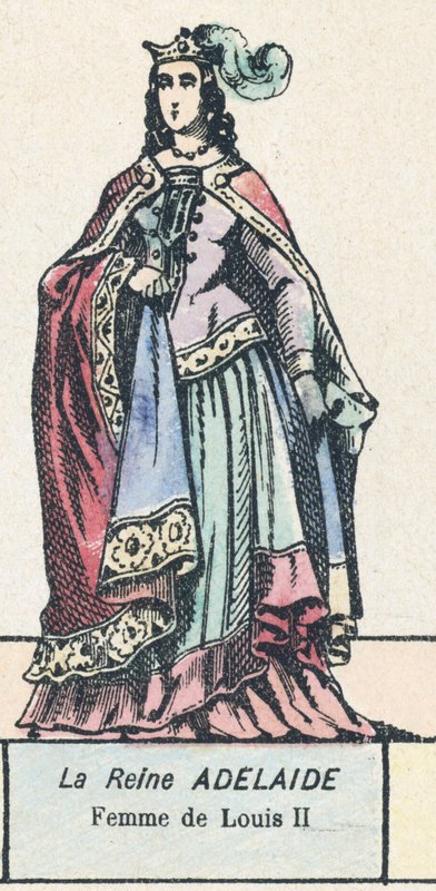 路易二世的妻子阿德莱德王后（彩色版画 作者 法语学校